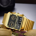 Foxbox Big Dial Stainless Steel multi time sports watch for Men FB0011S