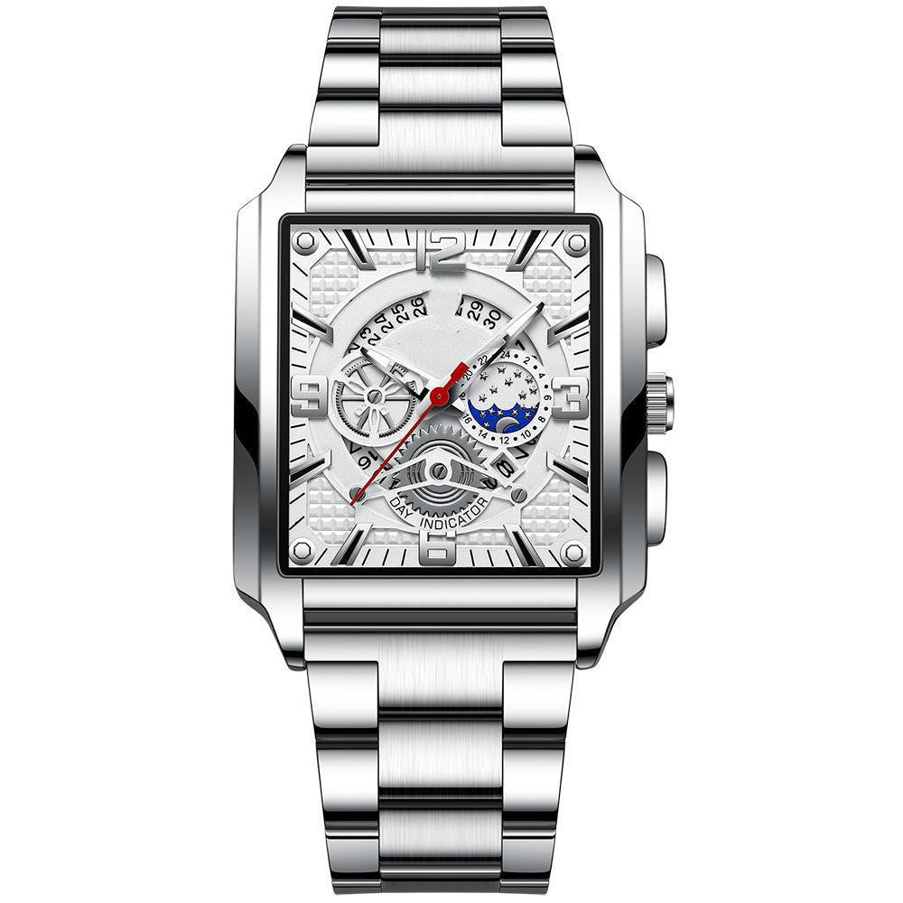 Binbond Men's Vintage Square Calendar Waterproof watch for men B6575