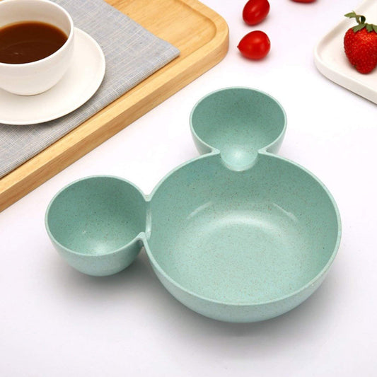 Mickey Shaped Kids/Snack Serving Sectioned Plate