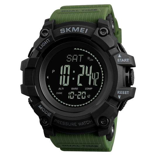 SKMEI 1358 Pedometer Barometer Thermometer Altimeter Compass Outdoor Climbing Watch For Men Original