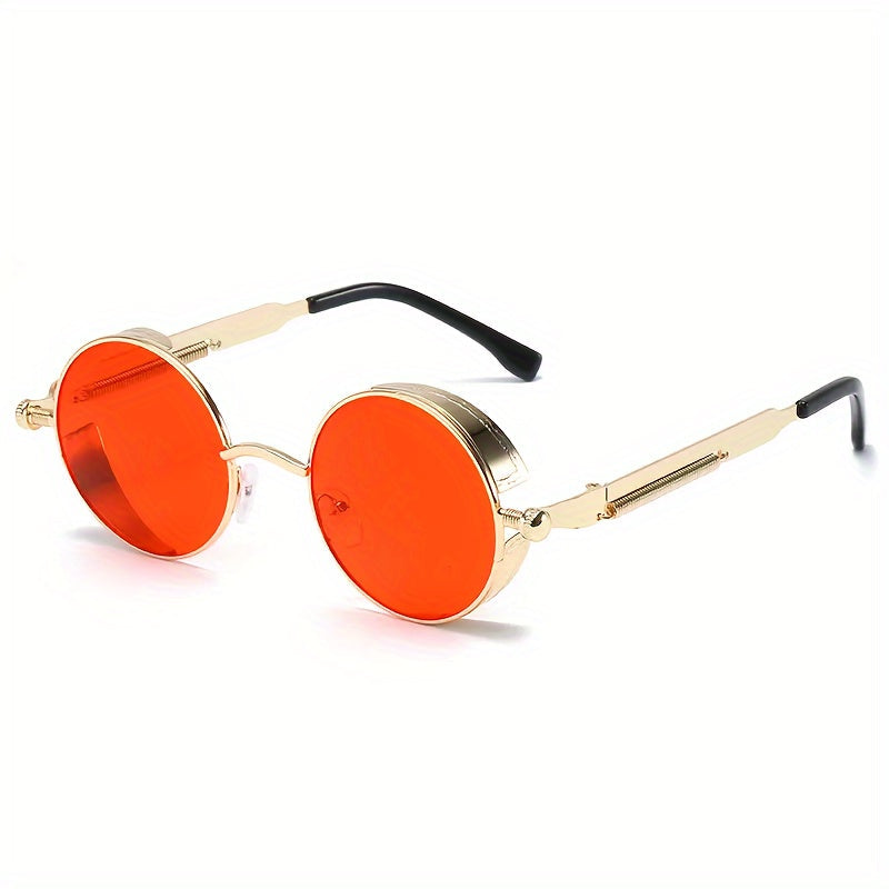 Vintage Retro Steampunk Round Metal Frame Glasses – Stylish & Functional