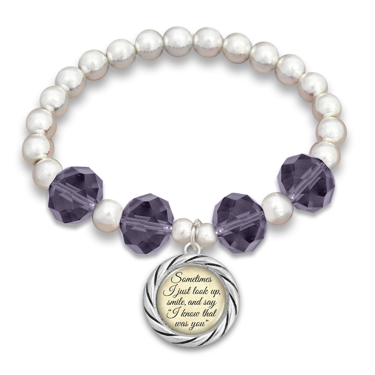 "I Know That Was You"  Beaded Stretch Bracelet