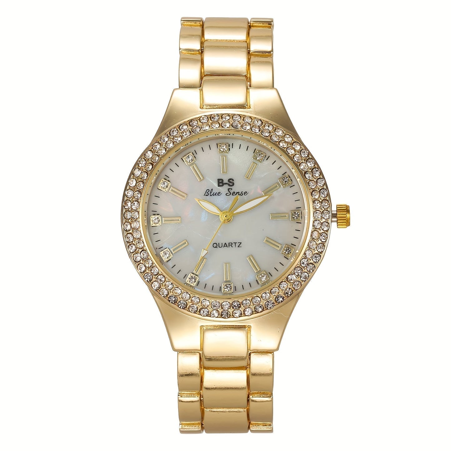 Exquisite Rhinestone Quartz Watch – Sparkling Casual Analog Timepiece