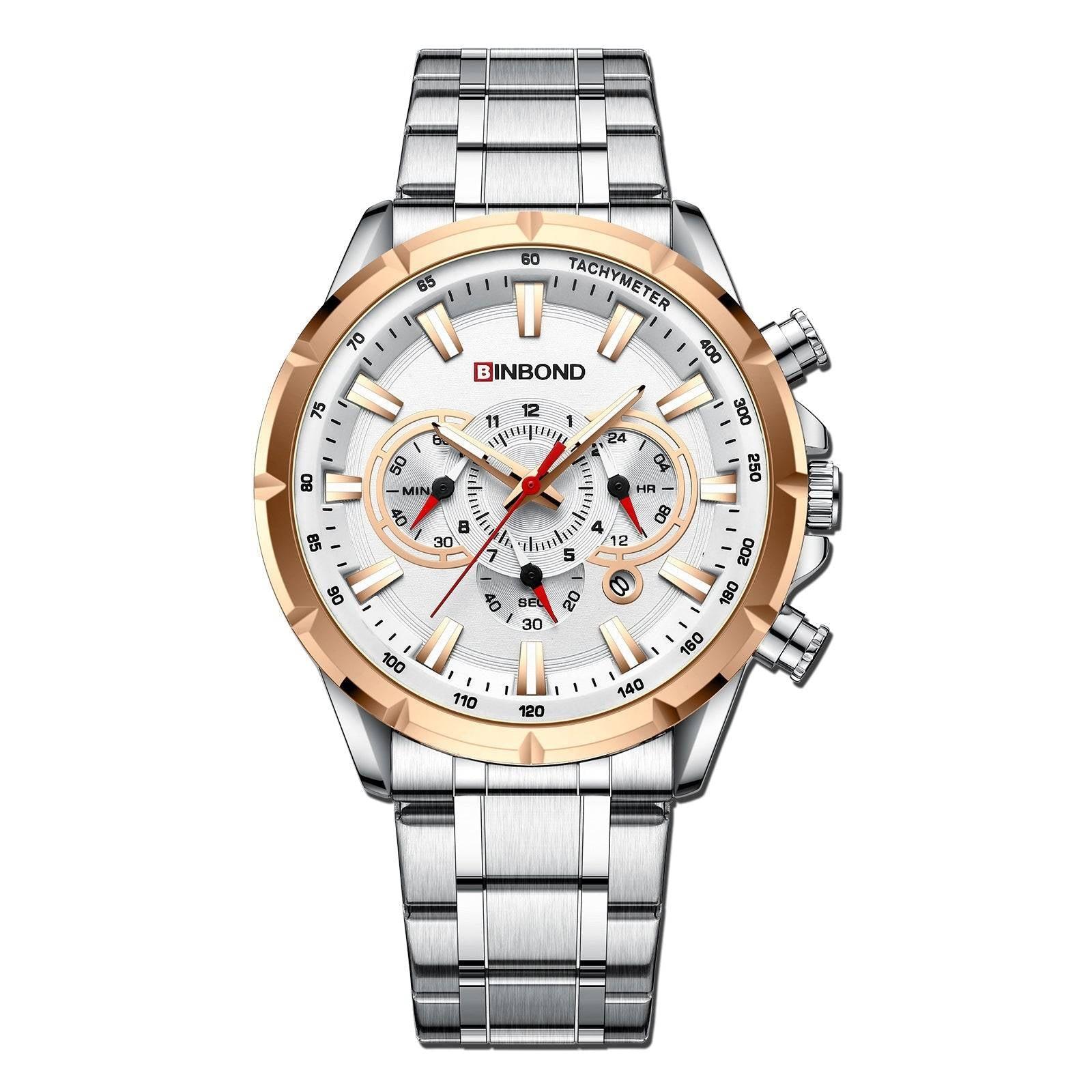 BINBOND Tactical Waterproof Watch Timing Multi-Pointer Quartz Watch