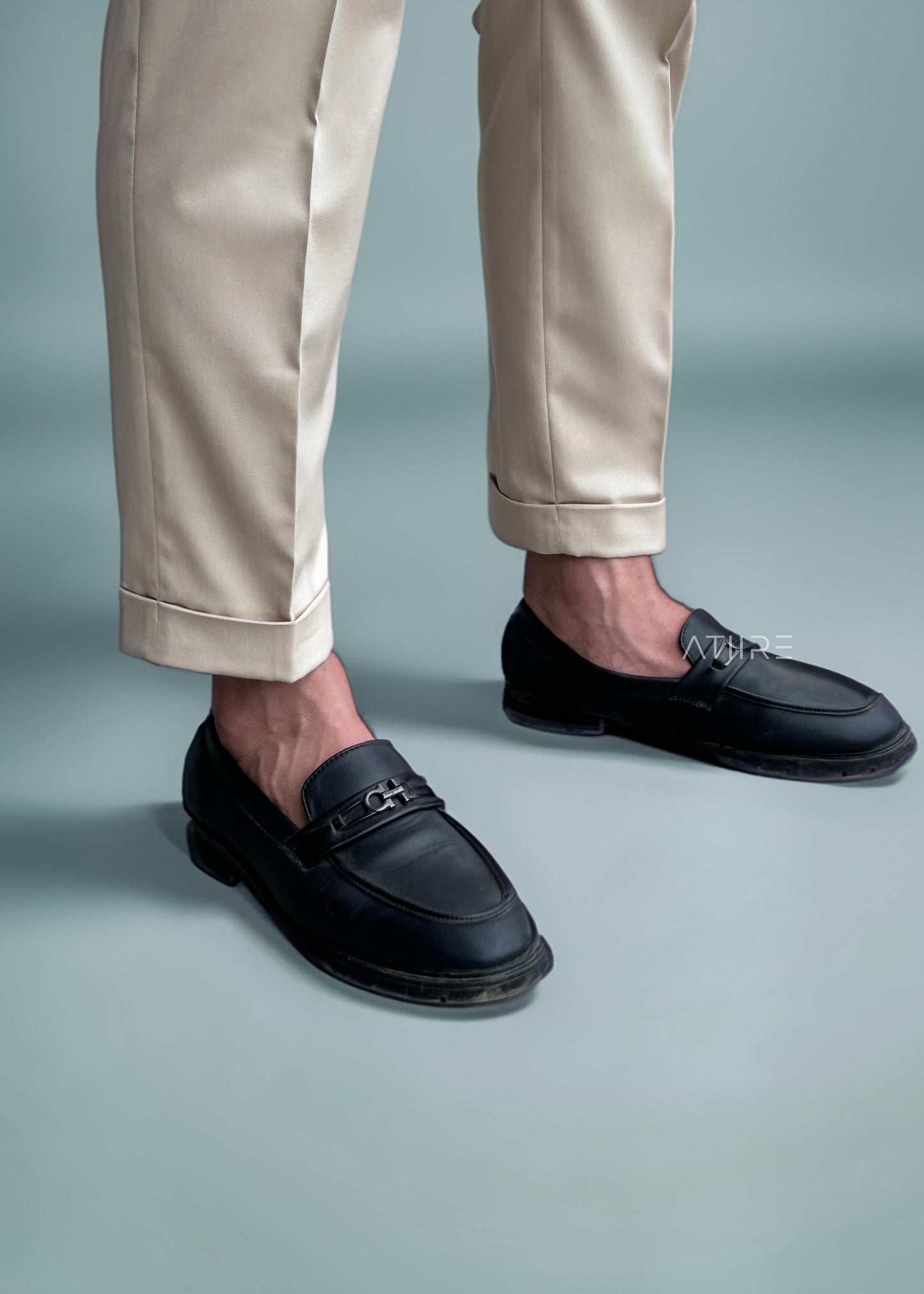 BEIGE DOUBLE PLEATED BUCKLE GURKHA PANTS BY ATIIRE