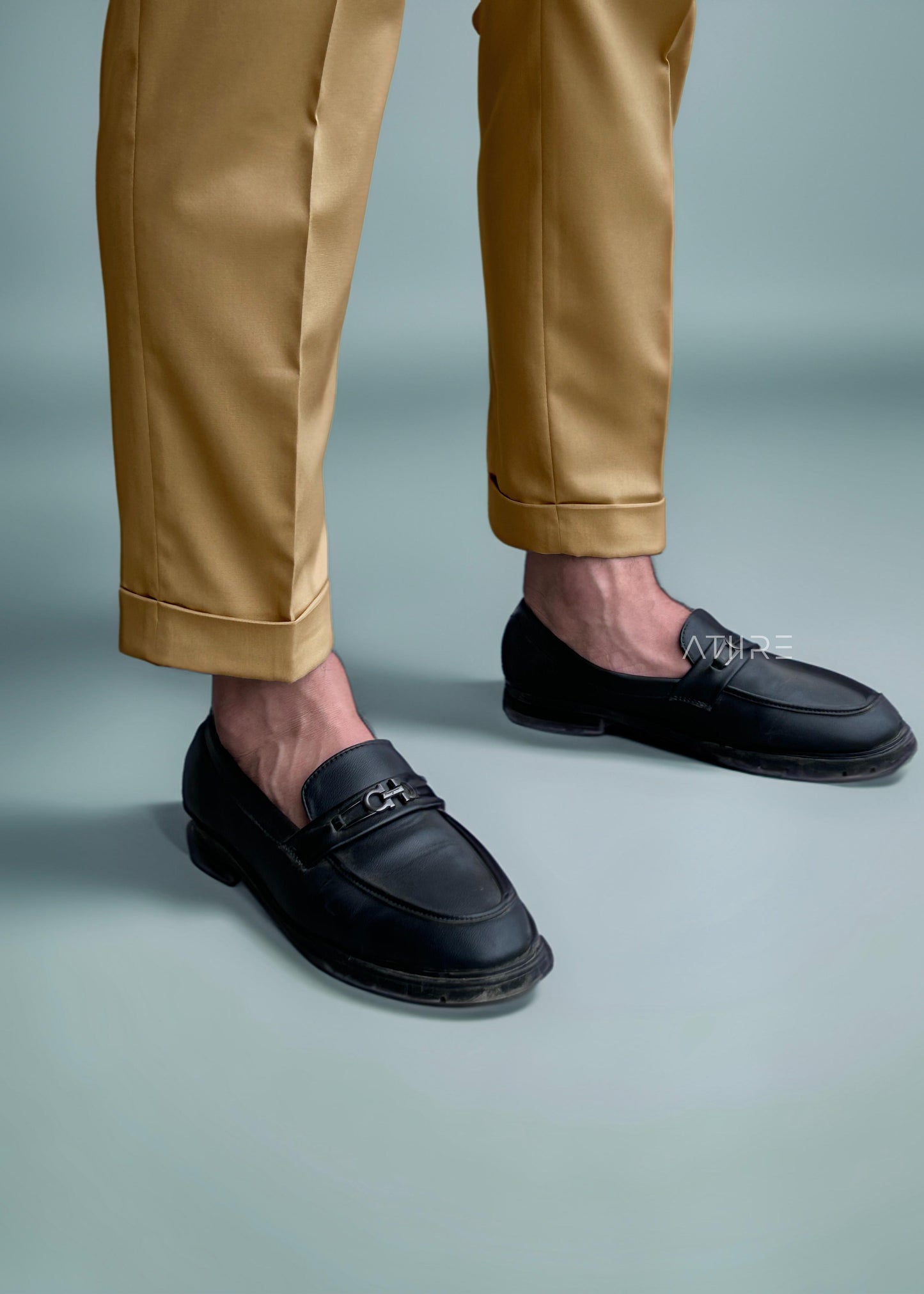 CAMEL BROWN DOUBLE PLEATED BUCKLE GURKHA PANTS BY ATIIRE