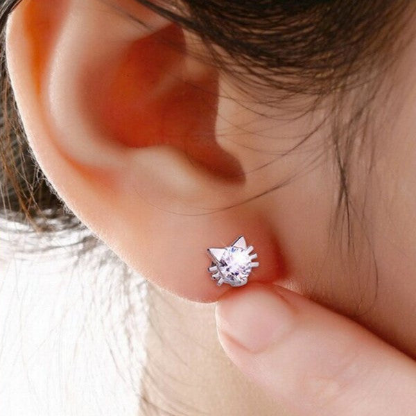Cat Stud Earrings
