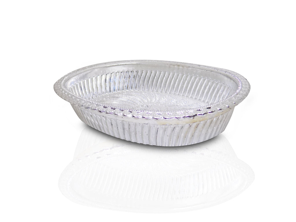 Multipurpose Royal Design Oval Silver Gift Tray