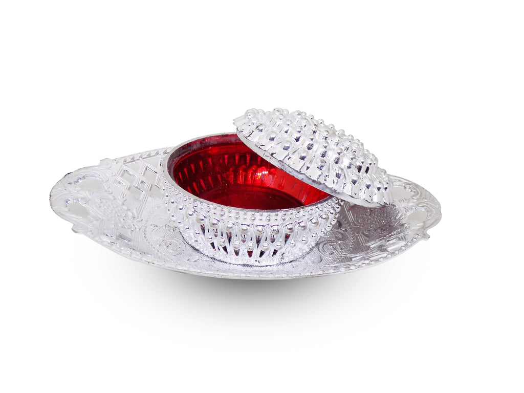 Dry Fruit, Chocolates, Mouth Freshener, Nuts and Mukhvas Storage, Serving Decorative Box with Serving Tray 