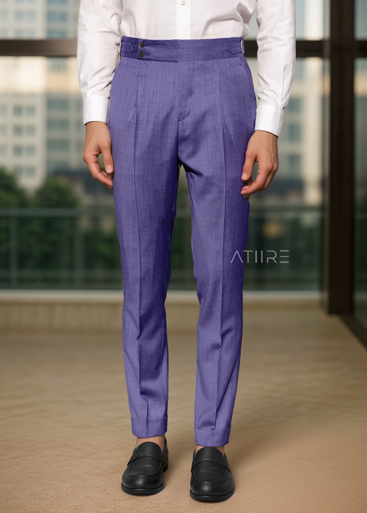 DENIM SIGNATURE BUTTONED GURKHA PANTS BY ATIIRE