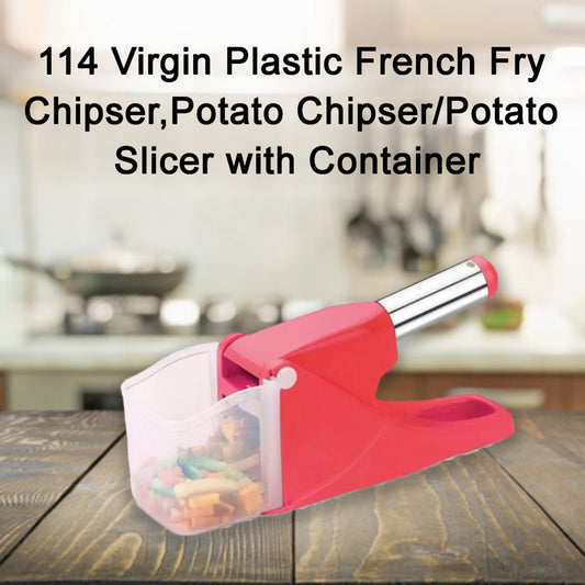Virgin Plastic French Fry Chipser, Potato Chipser/Potato Slicer with Container 