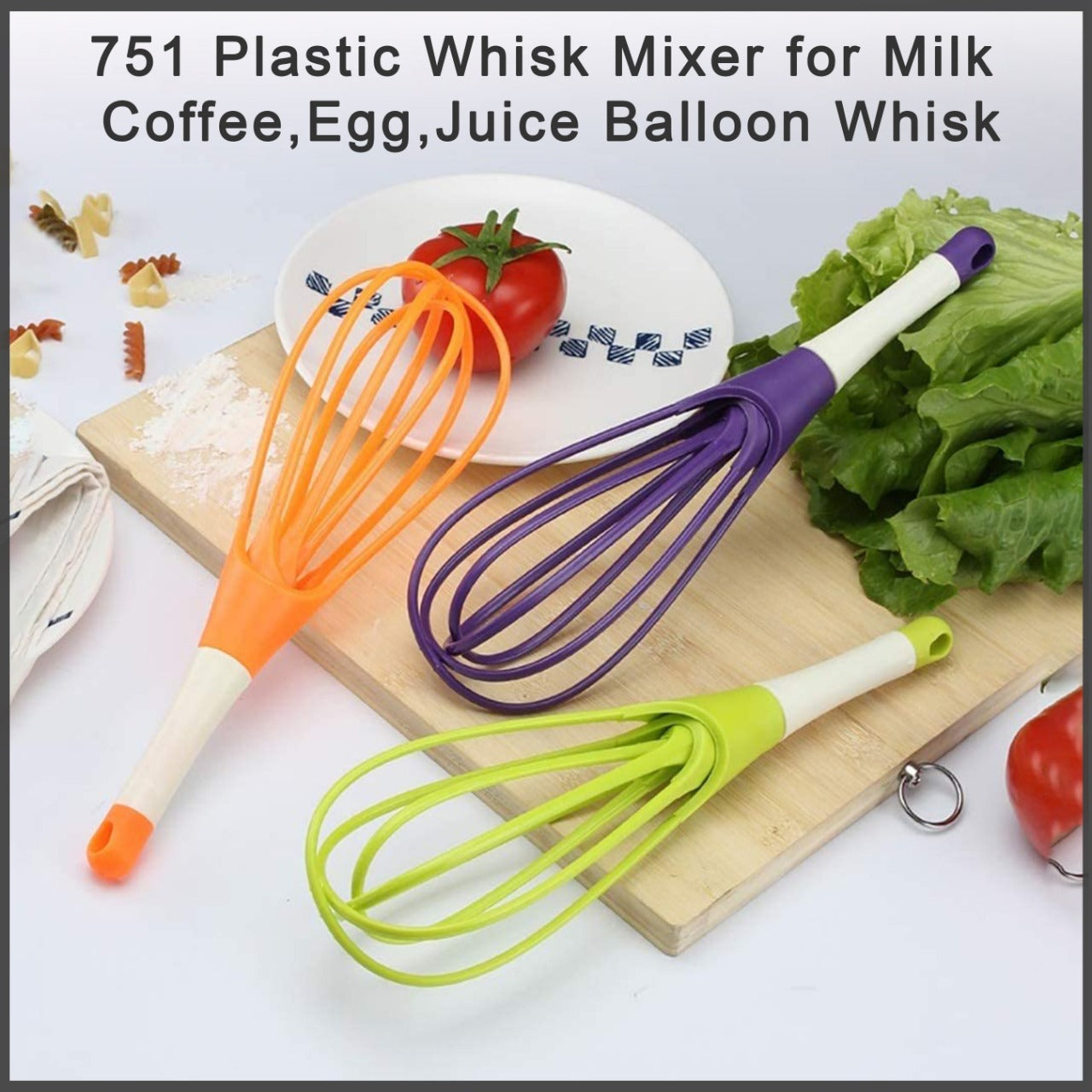 Plastic Whisk Mixer for Milk,Coffee,Egg,Juice Balloon Whisk 