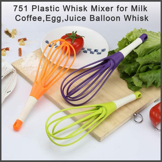 Plastic Whisk Mixer for Milk,Coffee,Egg,Juice Balloon Whisk 