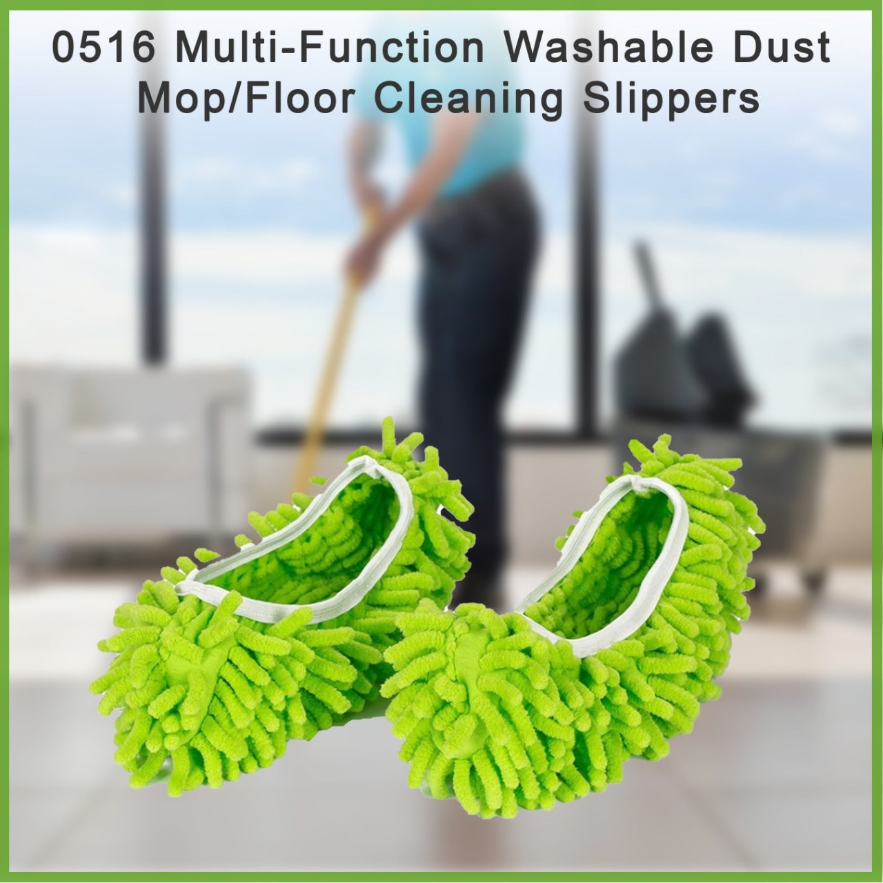 Multi-Function Washable Dust Mop/Floor Cleaning Slippers