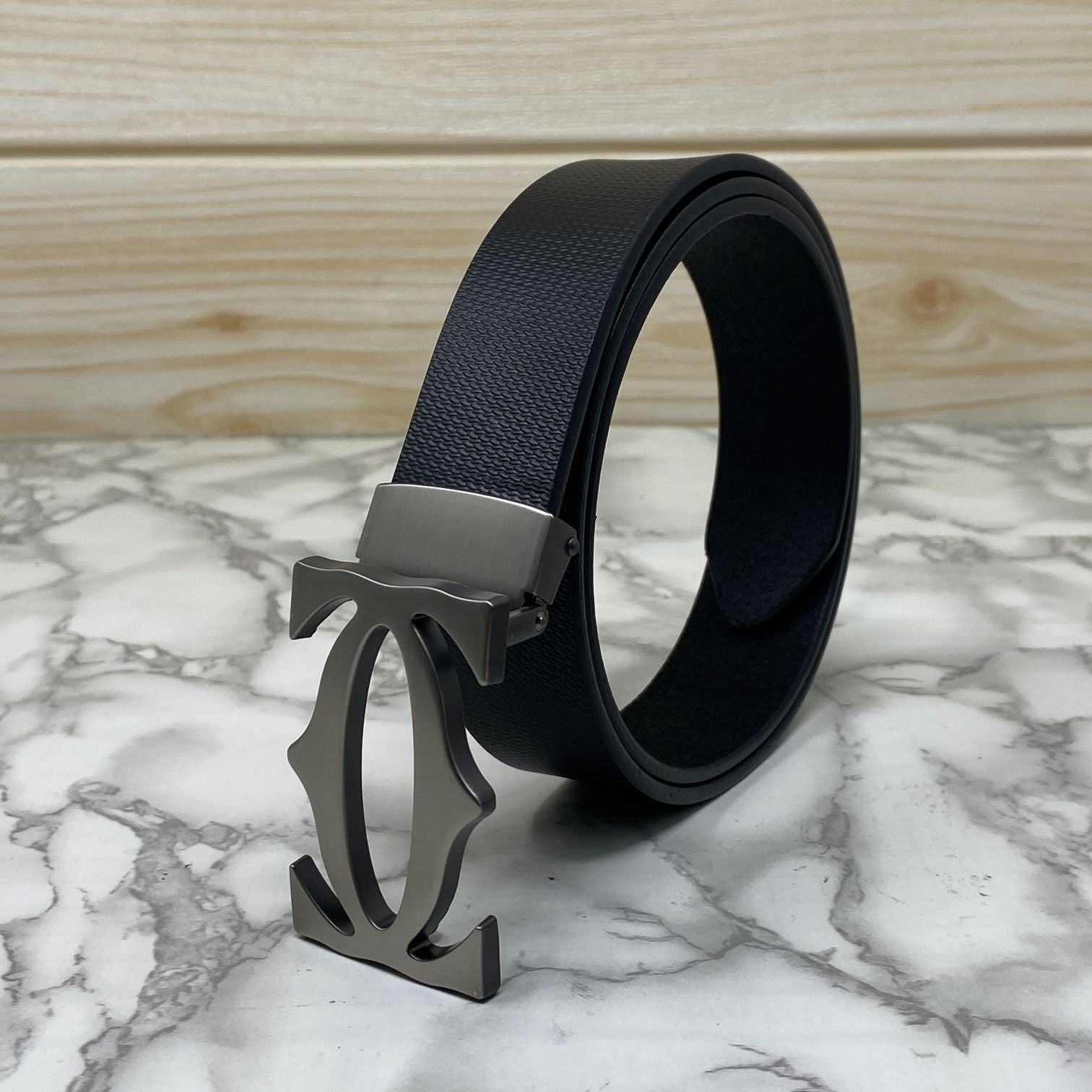 Cross Pattern Casual and Formal Leather Strap Belt -SunglassesCraft