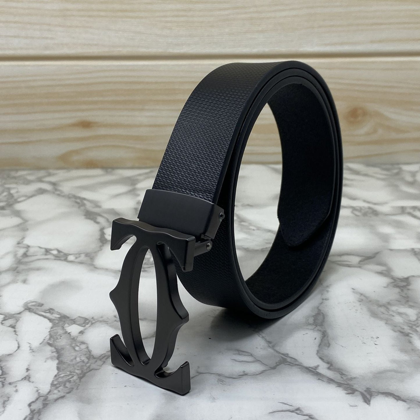 Cross Pattern Casual and Formal Leather Strap Belt -SunglassesCraft