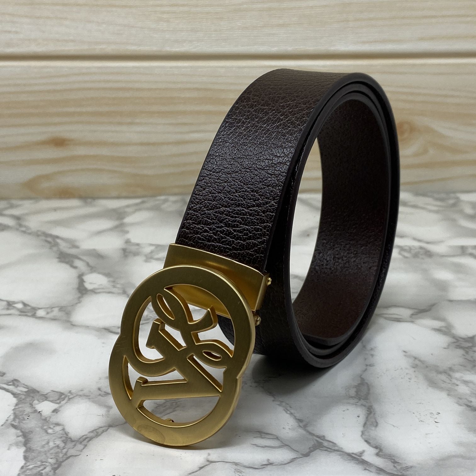 VSL Round Pin Buckle With Leather Strap-SunglassesCraft