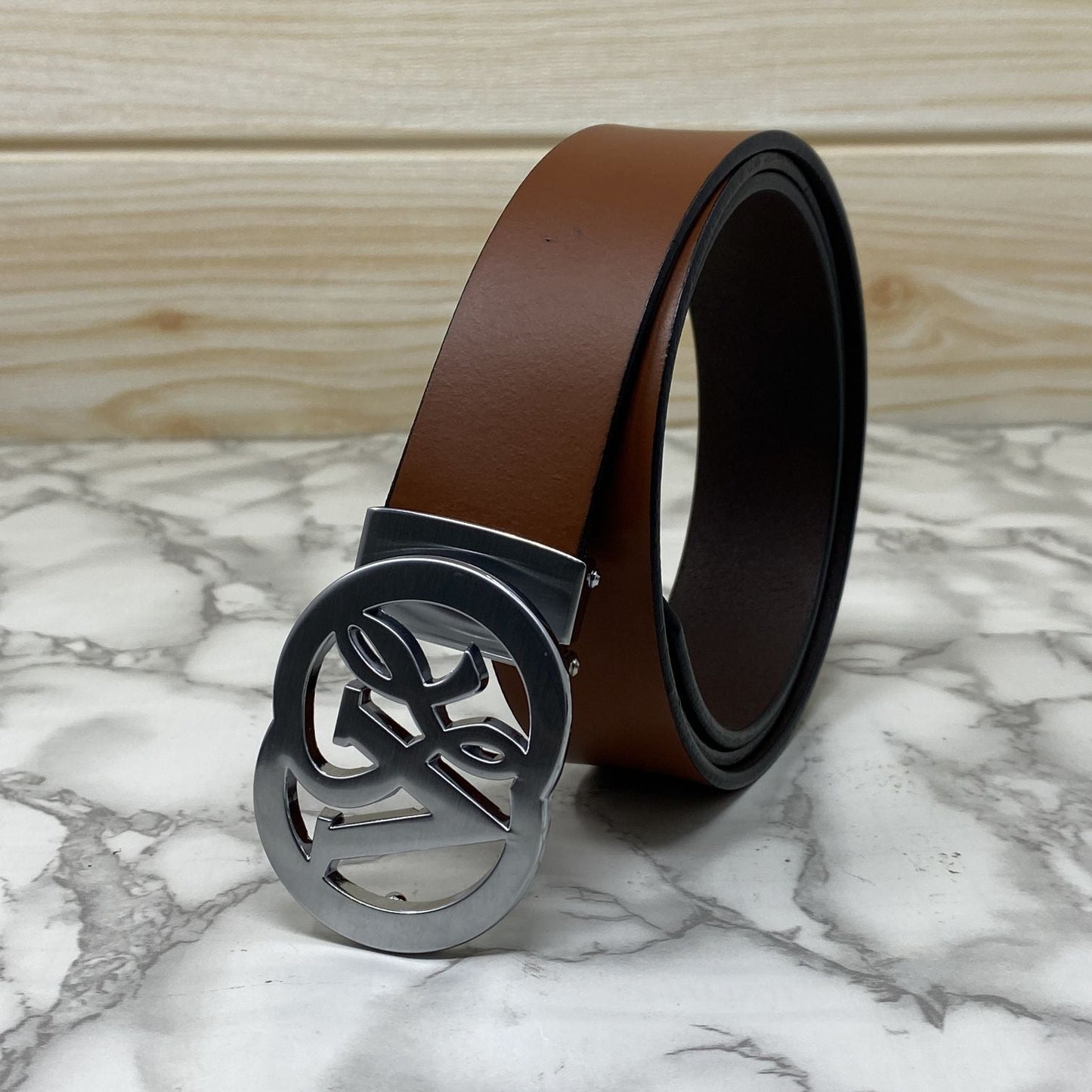 VSL Round Pin Buckle With Leather Strap-SunglassesCraft