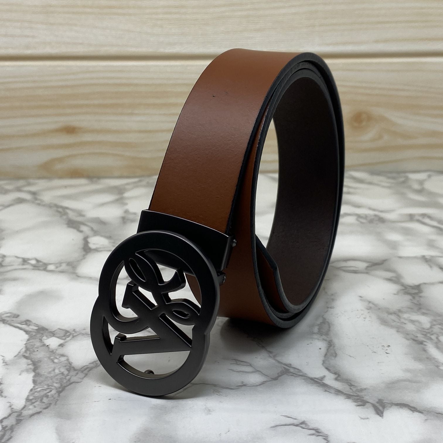 VSL Round Pin Buckle With Leather Strap-SunglassesCraft