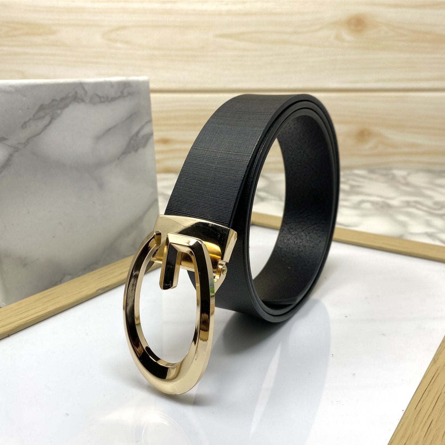 Classic G-Pattern Formal and Casual Leather Strap Belt -SunglassesCraft