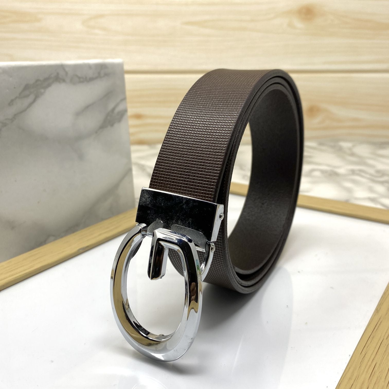 Classic G-Pattern Formal and Casual Leather Strap Belt -SunglassesCraft