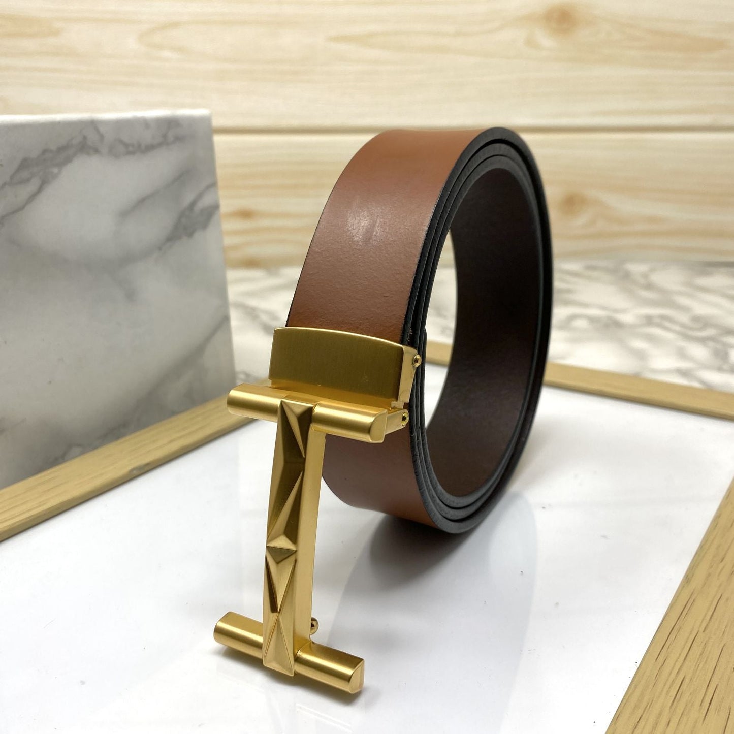 New Arrival H- Pattern Formal and Casual Leather Strap Belt-SunglassesCraft