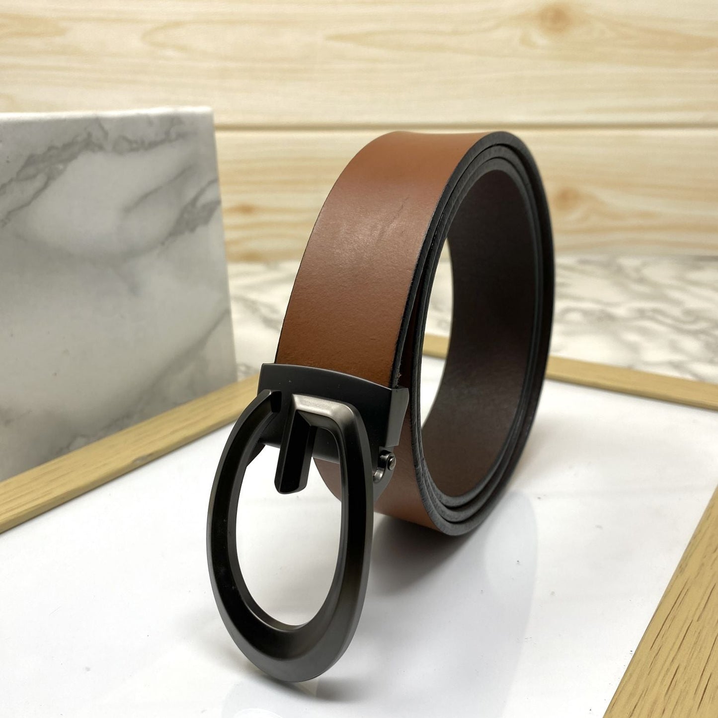 Classic G-Pattern Formal and Casual Leather Strap Belt -SunglassesCraft