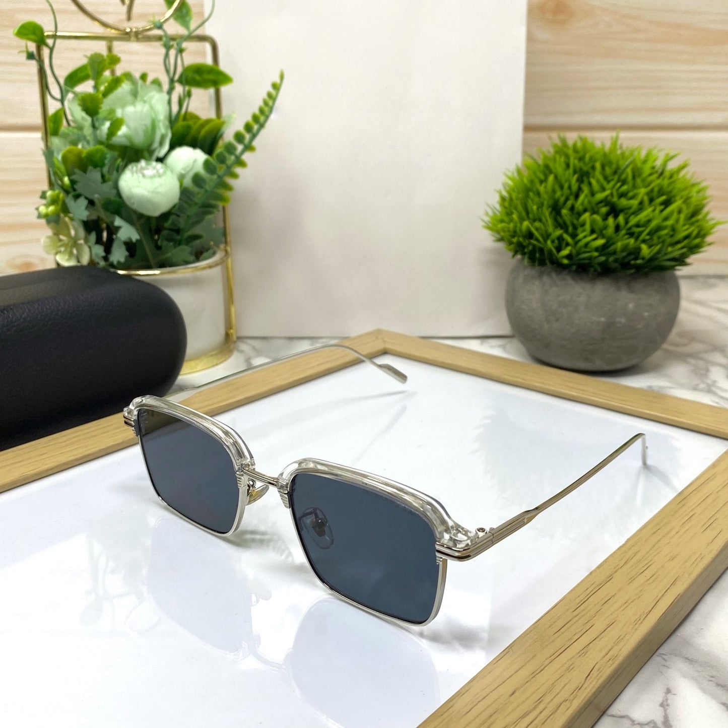 Trendy New Square Unisex Sunglasses-SunbglassesCraft