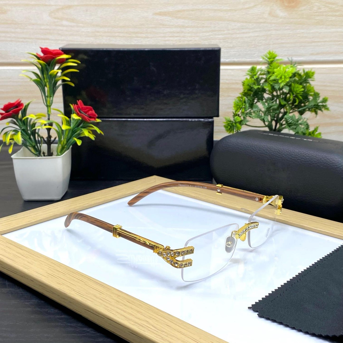 Party Wear Rimless Sunglasses For Men And Women-SunglassesCraft