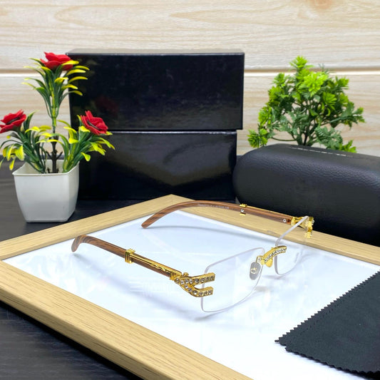 Party Wear Rimless Sunglasses For Men And Women-SunglassesCraft