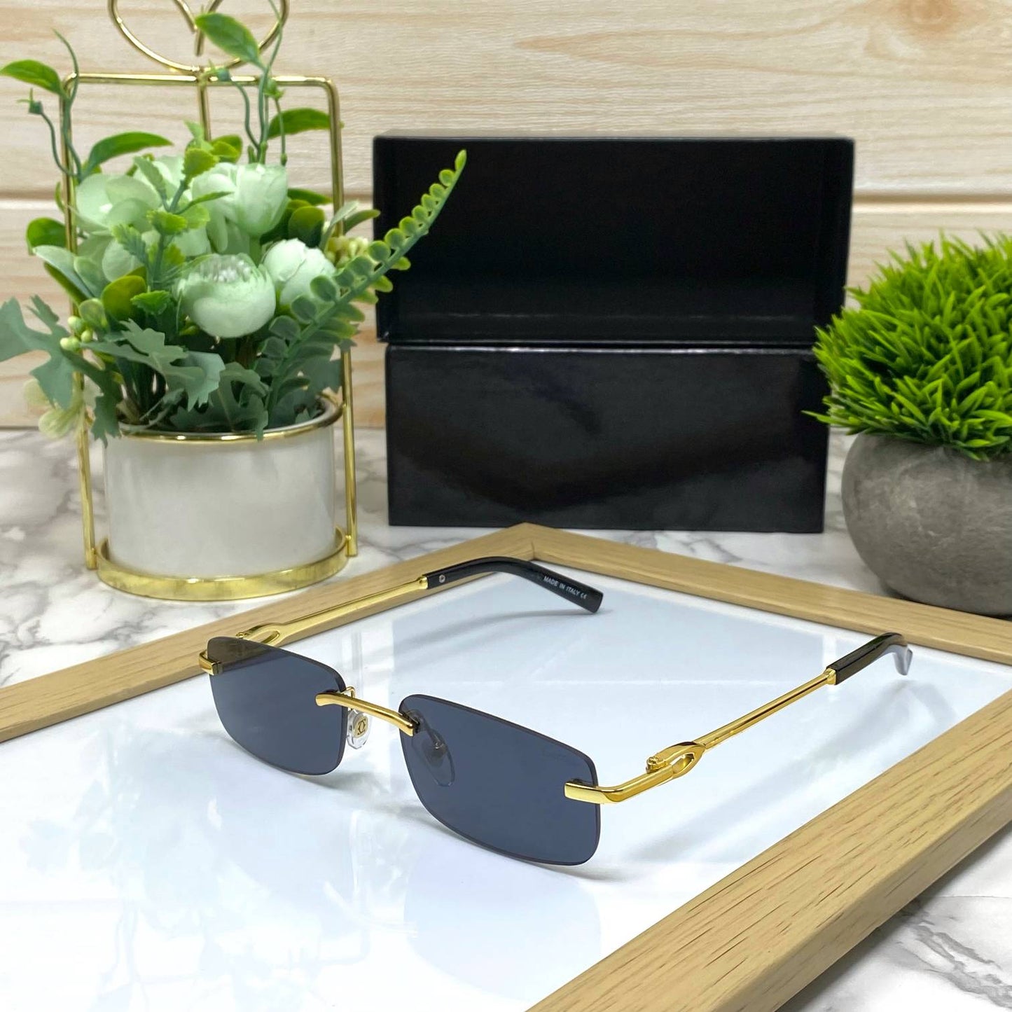 Vintage rimless shades Unisex- SunglassesCraft