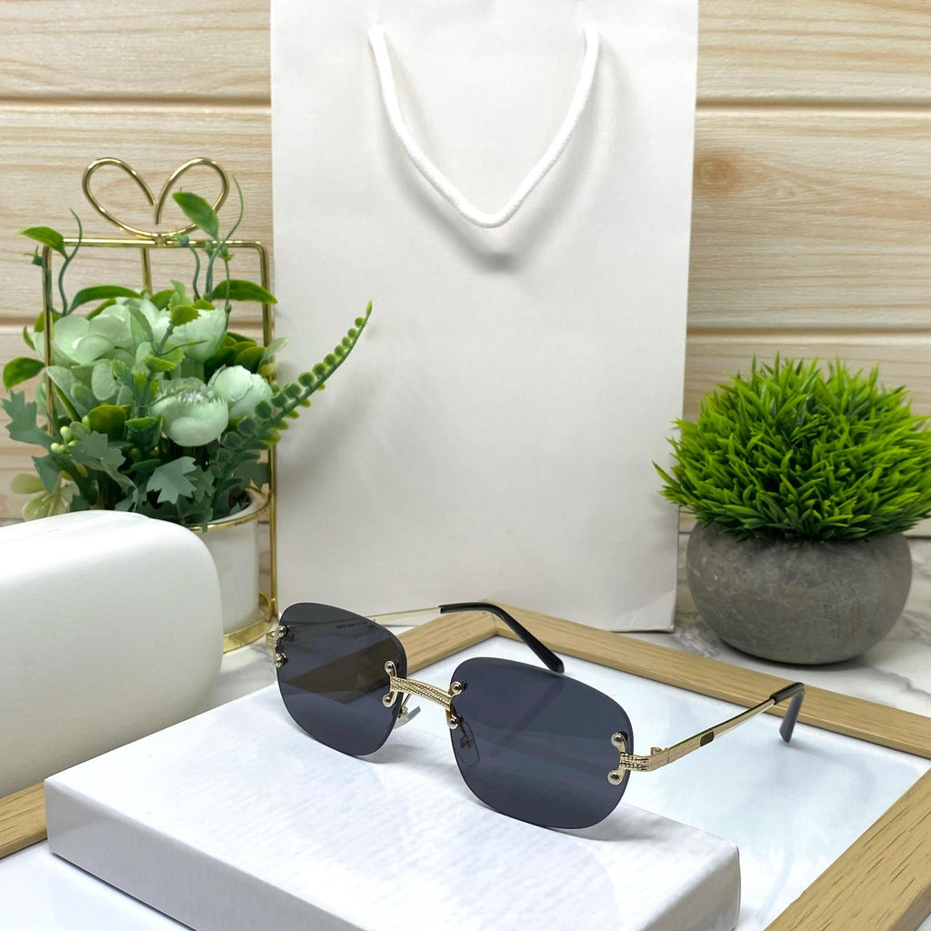 Vintage Fashion Rimless Sunglasses For Men And Women-SunglassesCraft