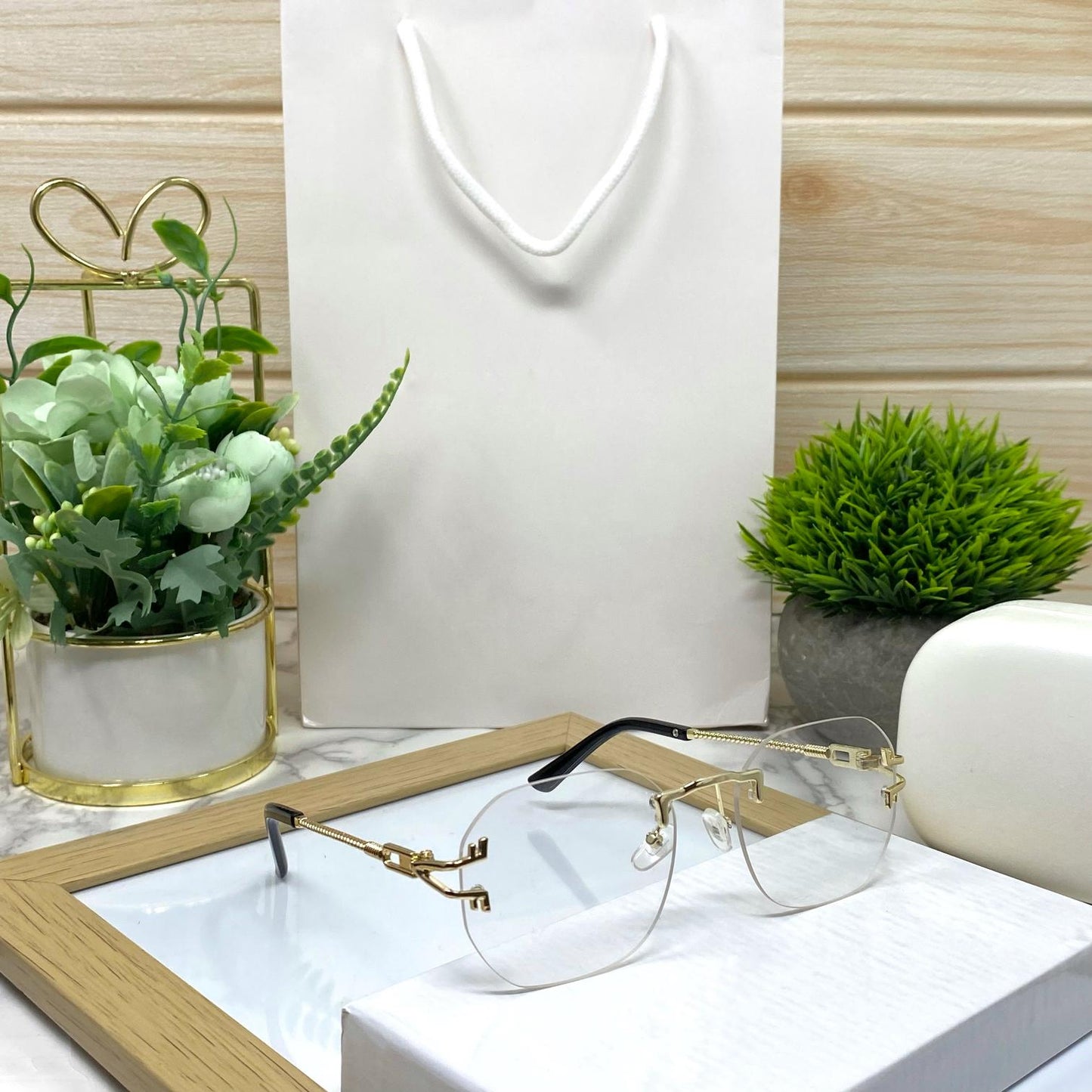 New Metal Rimless Sunglasses Men And Women-SunglassesCraft