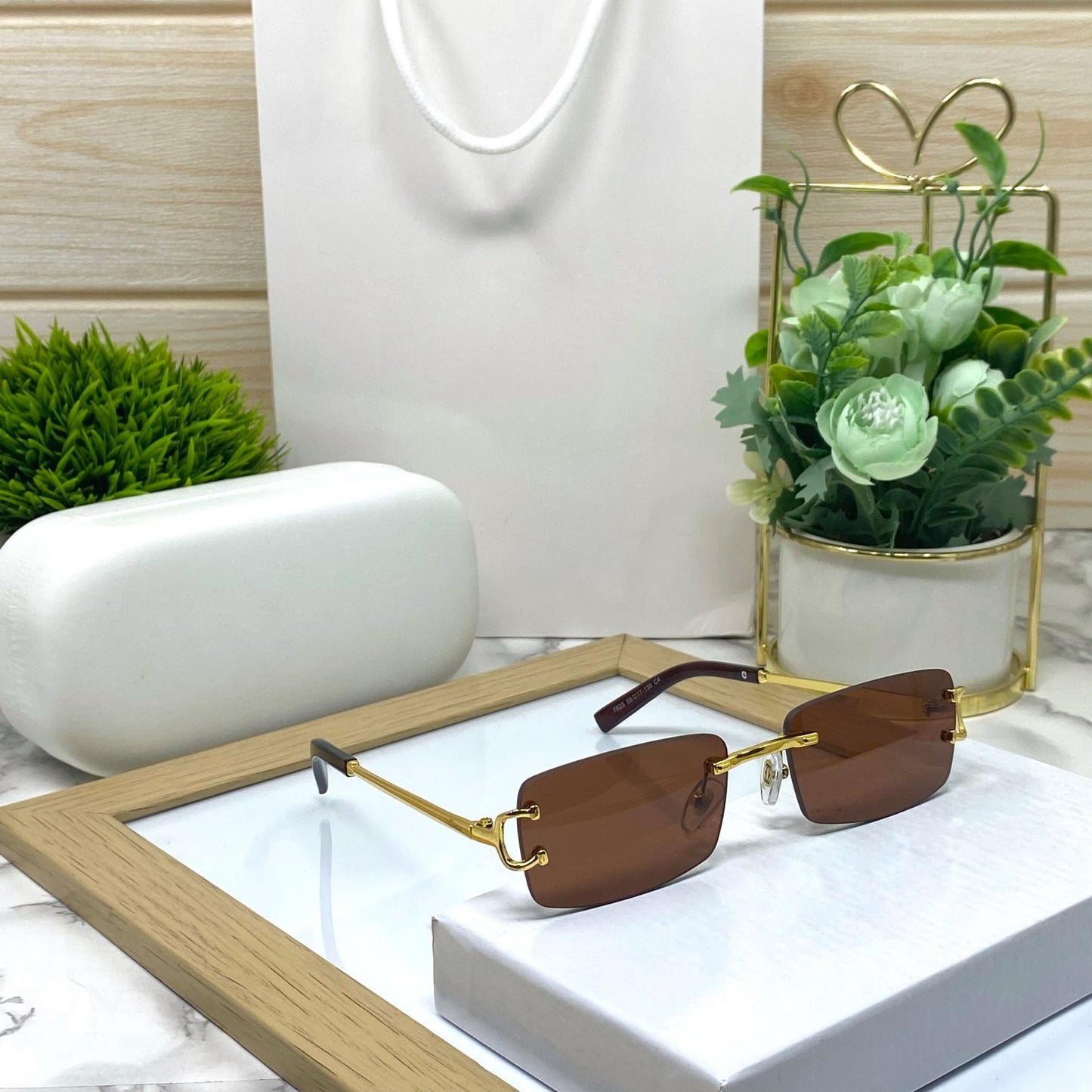 Metal frame Rimless sunglasses For Men And Women-SunglassesCraft