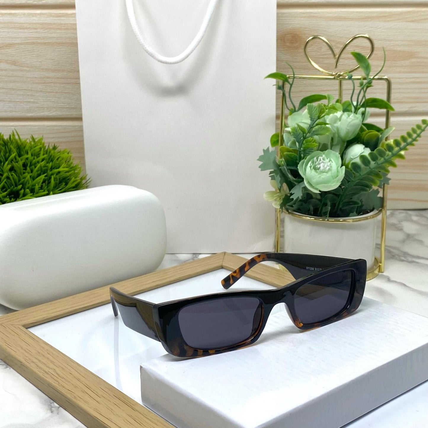 Retro Vintage Rectangle Sunglasses Unisex-SunglassesCraft