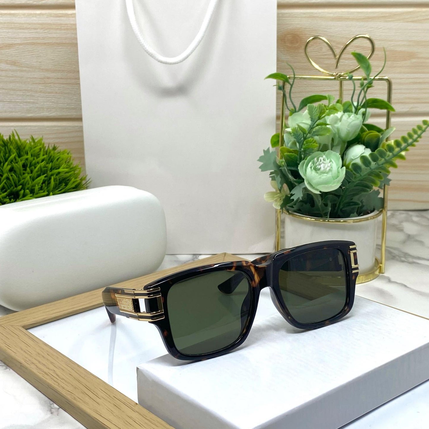 Luxury Retro Oversize Square Sunglasses Unisex-SunglassesCraft