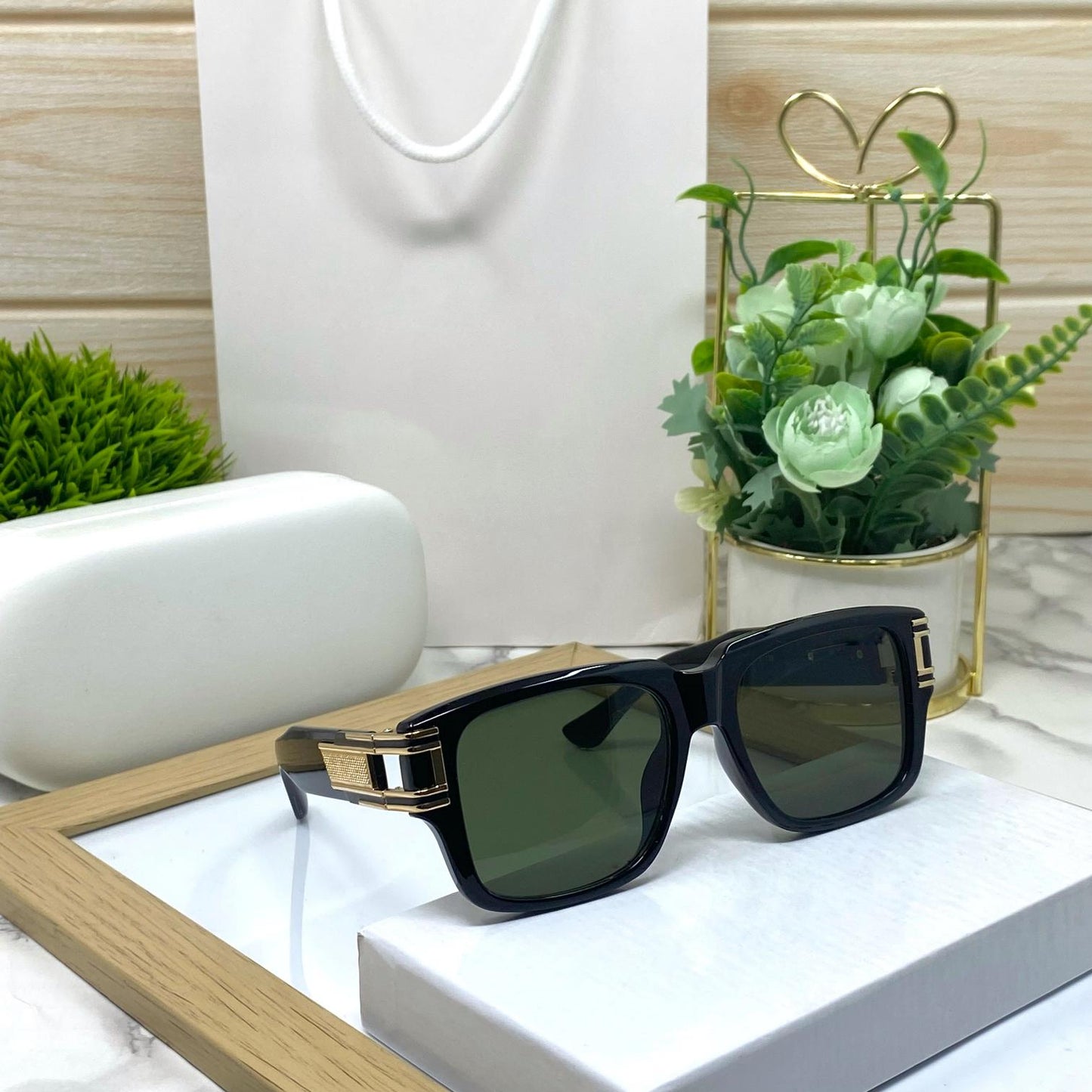 Luxury Retro Oversize Square Sunglasses Unisex-SunglassesCraft
