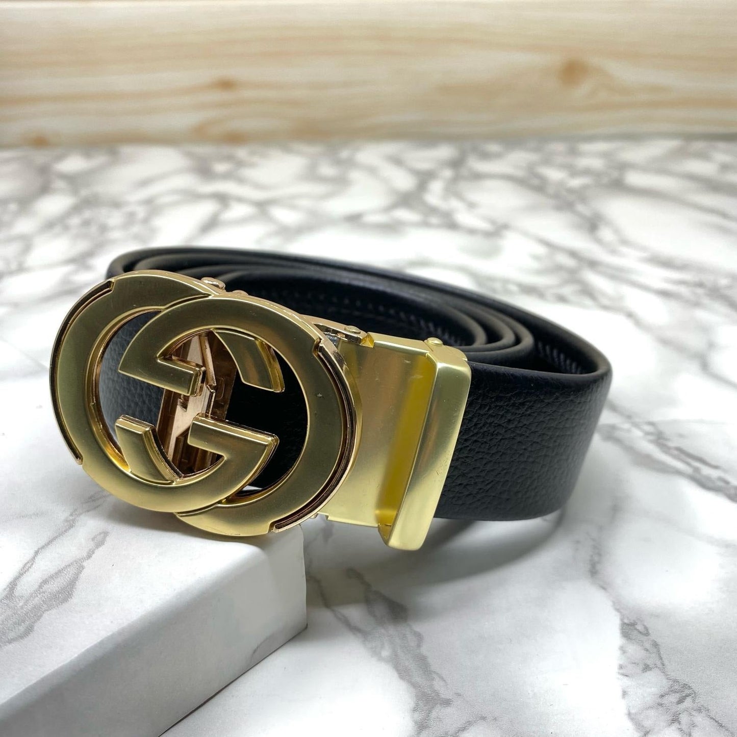 Double GG Shape High Quality Auto lock Belt For Men-SunglassesCraft