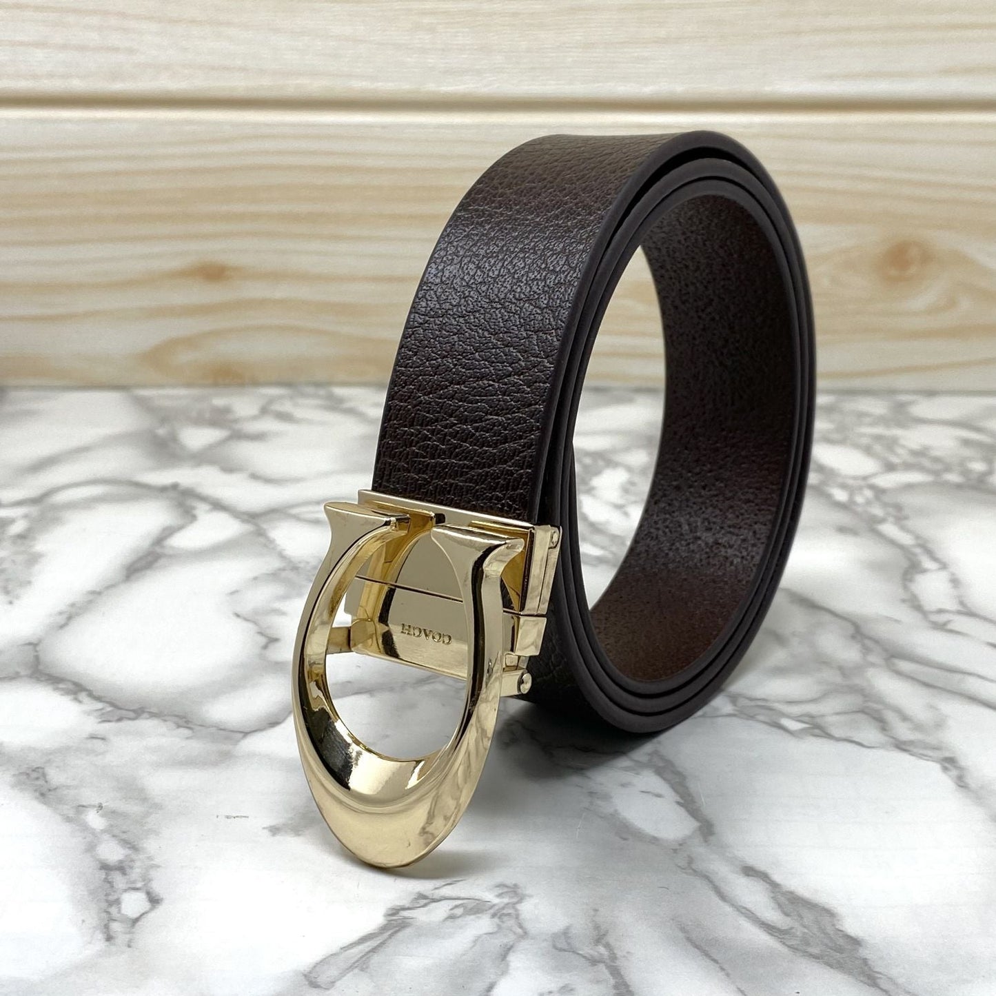 Classy Curve C Design Casual  Genuine Leather Belt-SunglassesCraft