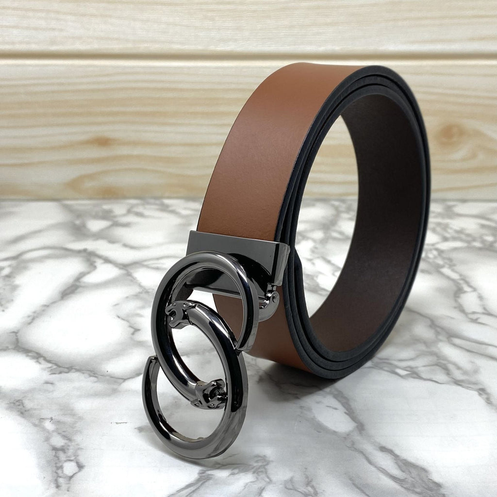 Classic Jaguar Design Leather Strap Belt-SunglassesCraft