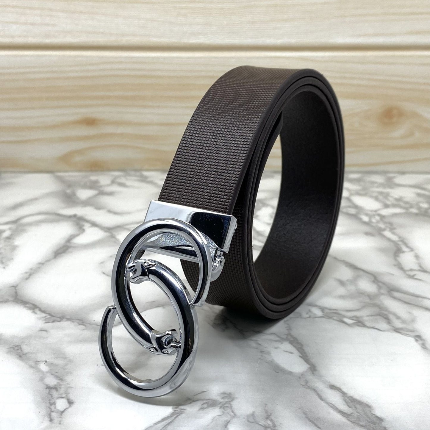 Classic Jaguar Design Leather Strap Belt-SunglassesCraft