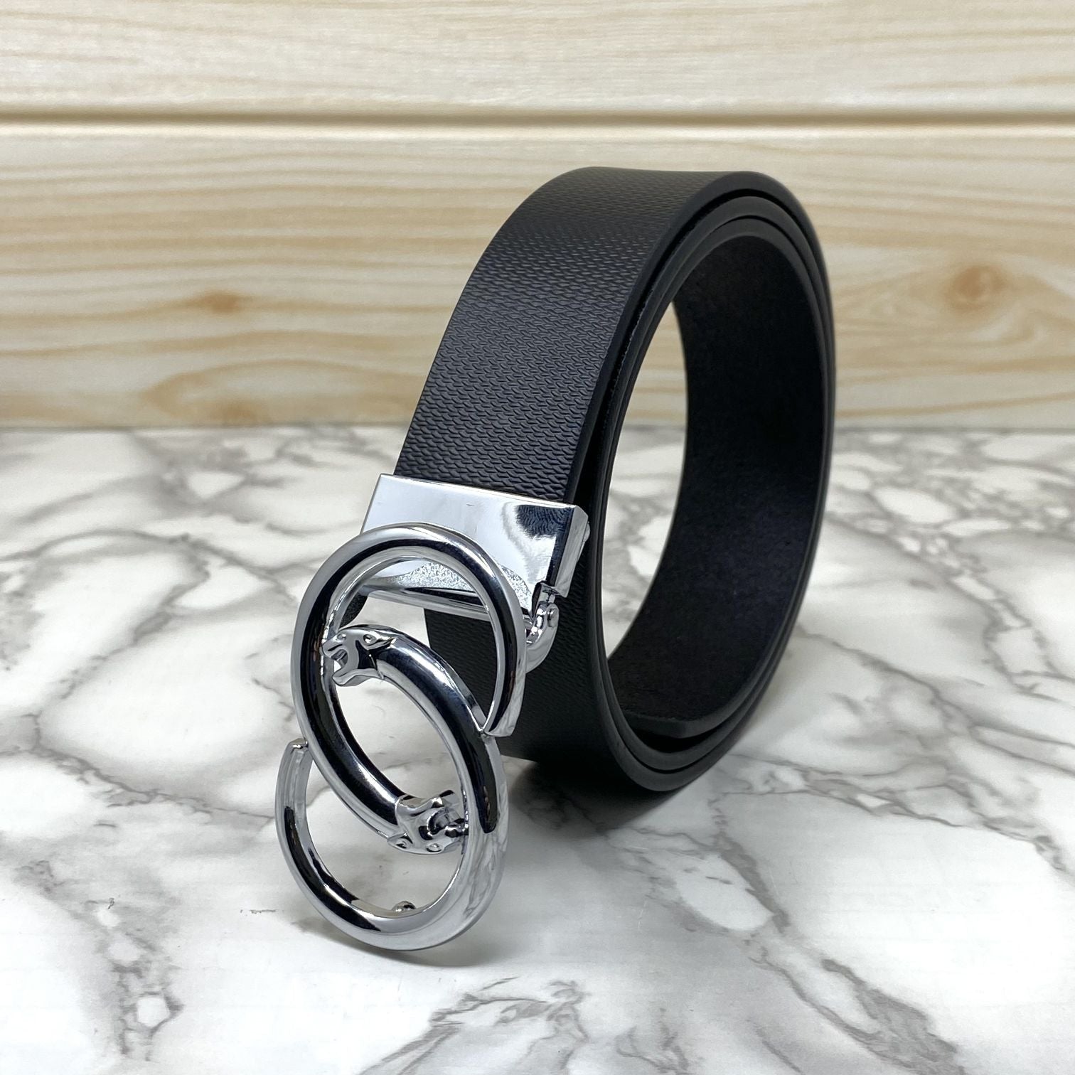 Classic Jaguar Design Leather Strap Belt-SunglassesCraft