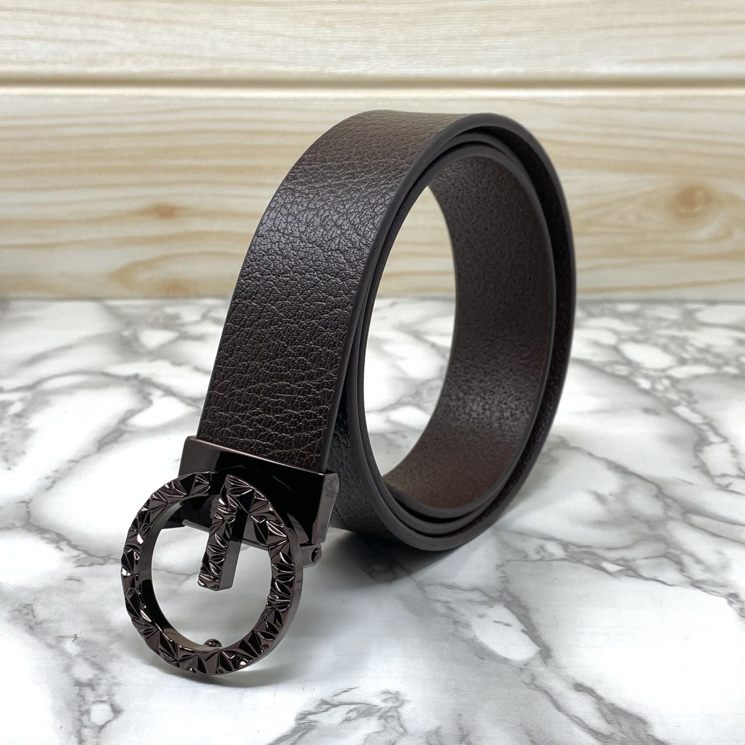 Premium Shiny G-letter Design Formal Leather Belt-SunglassesCraft