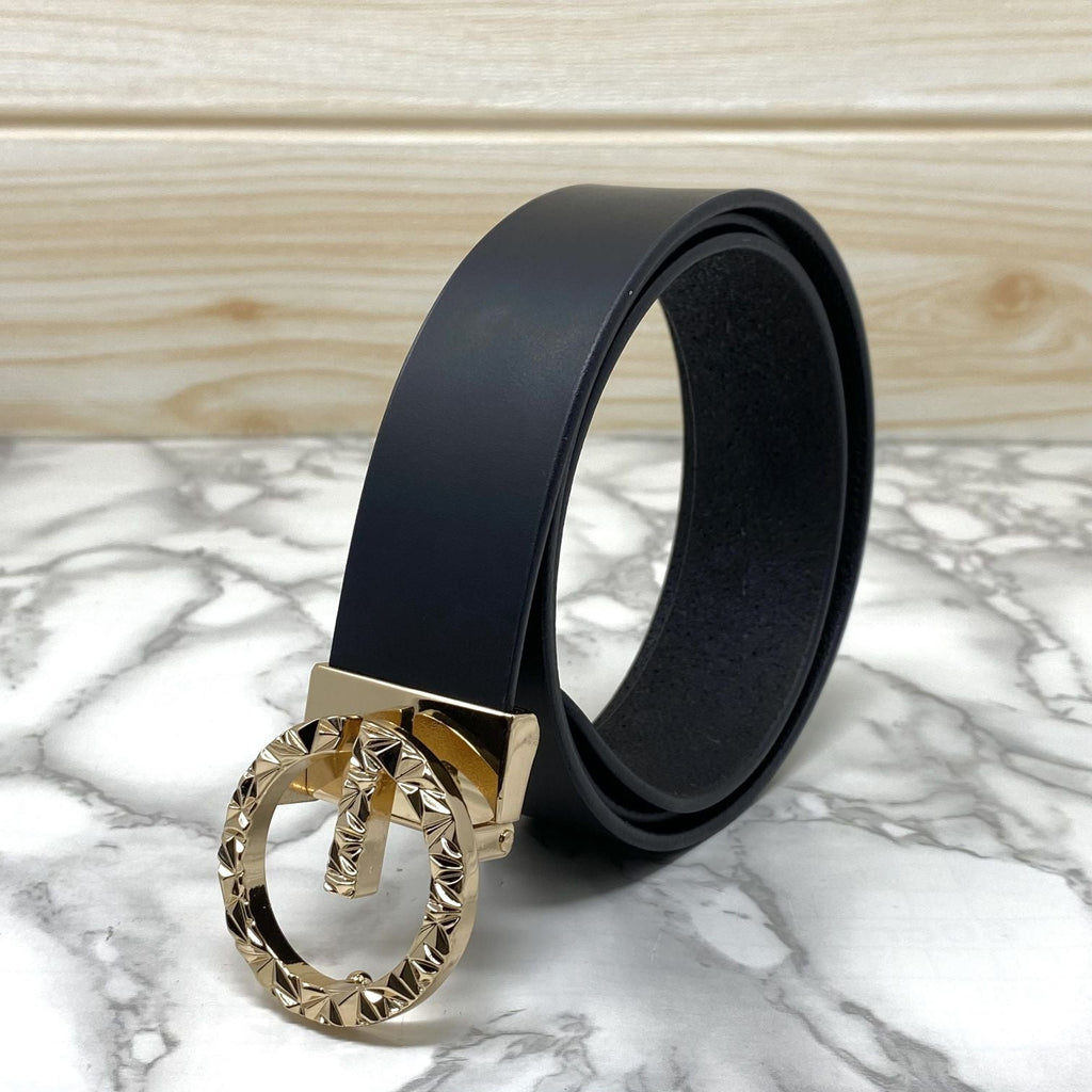 Premium Shiny G-letter Design Formal Leather Belt-SunglassesCraft