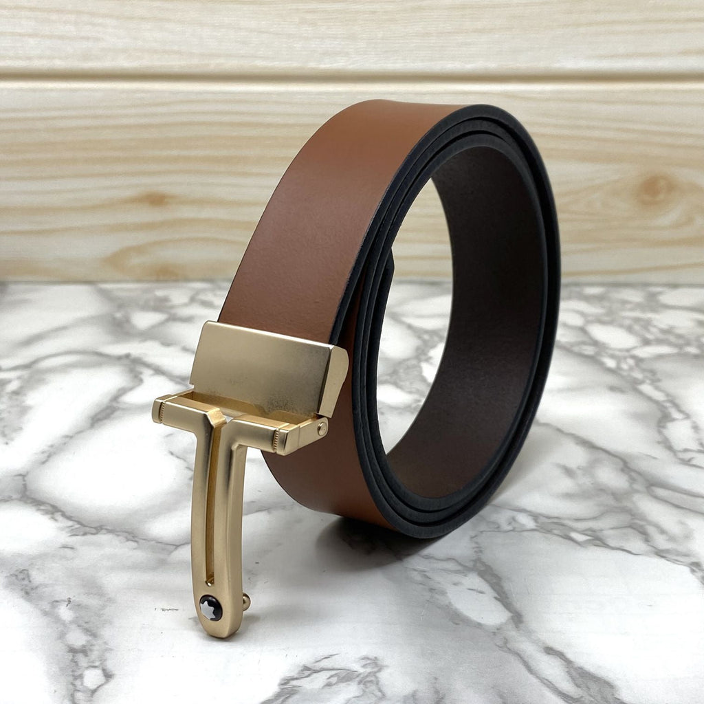 T-Shape Formal and Casual Leather Strap Belt-SunglassesCraft