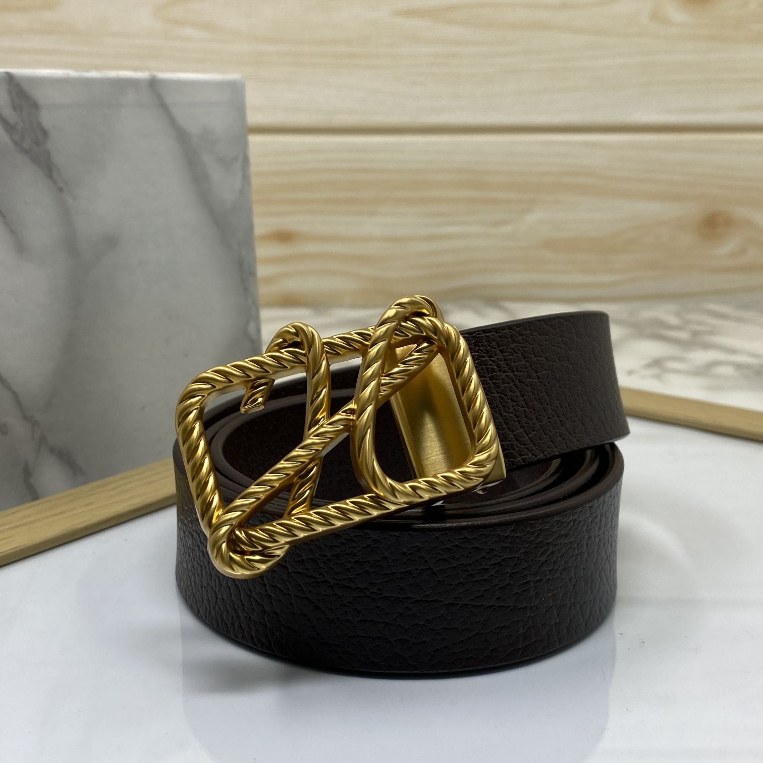 H-Pattern Leather Strap Belt For Men-SunglassesCraft