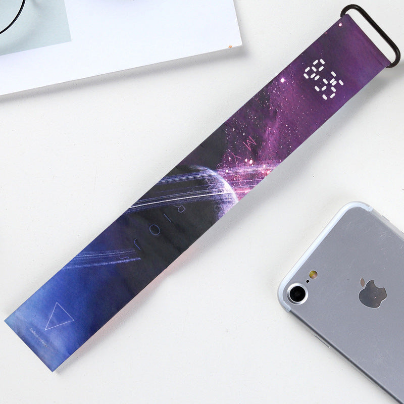 Trendy Paper Watch for Boys – Lightweight Digital Student Gift | Creative Design