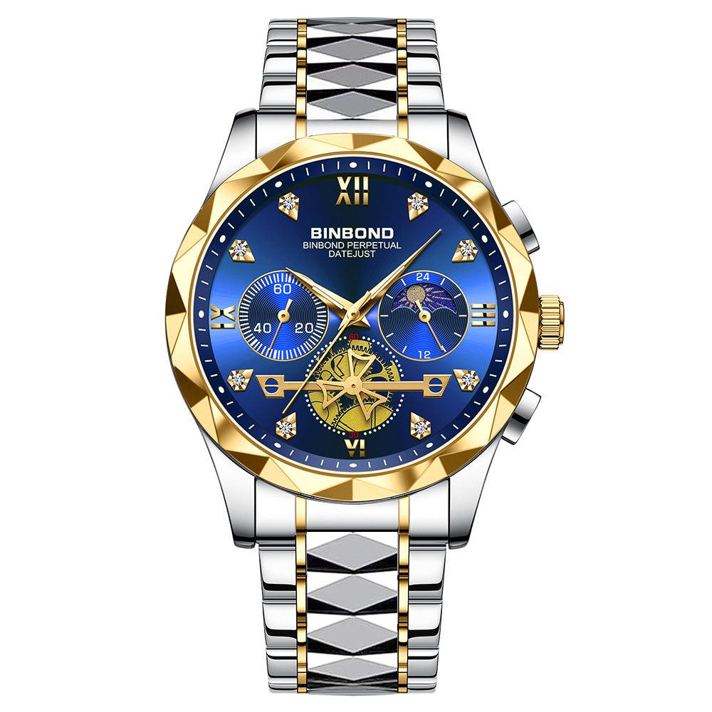 Binbond Steel Casual Multi-function Quartz Watch For Men B1236