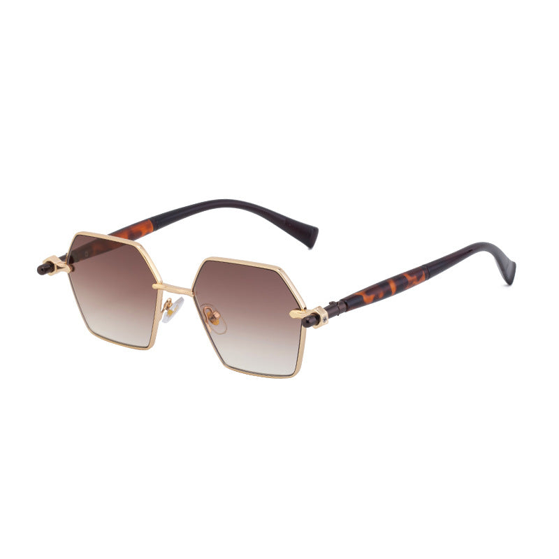 Men’s Polygonal Sunglasses – High-End Fashion Shades with UV Protection