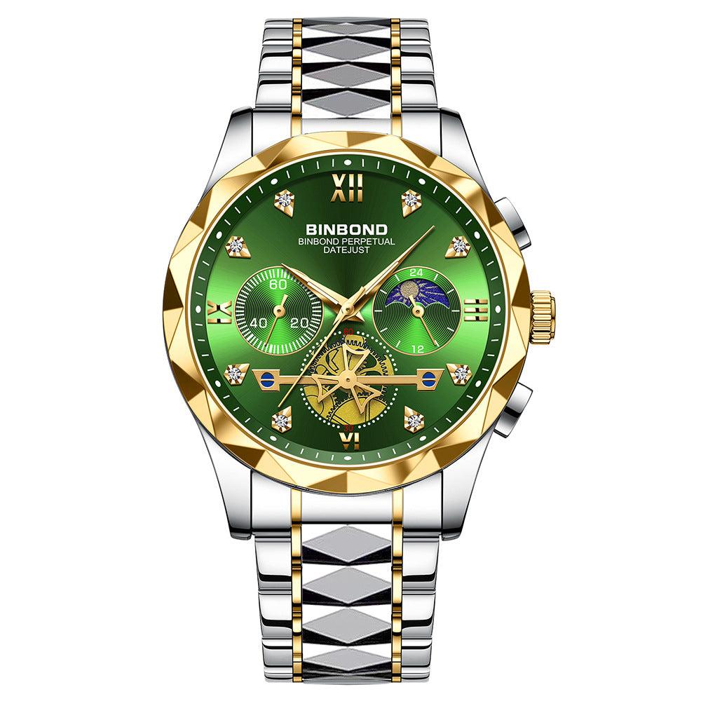 Binbond Steel Casual Multi-function Quartz Watch For Men B1236